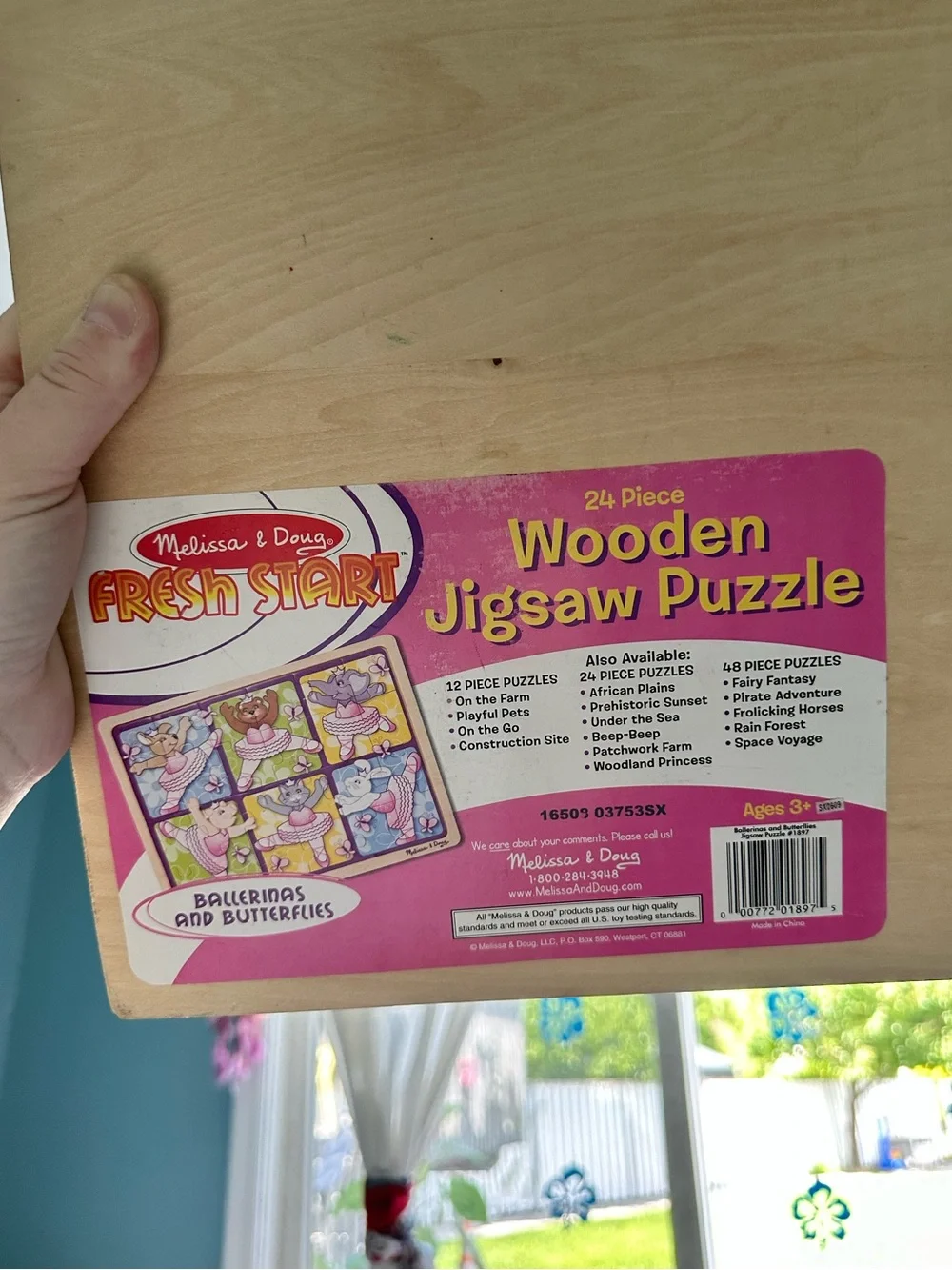 Melissa & Doug 24 pc Ballerinas and Butterflies Handcrafted Wooden Jigsaw Puzzle